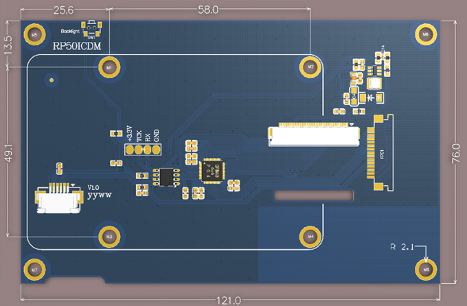 5.0 Inch Raspberry Pi Module 800*480 MIPI IPS TFT DSI Multi Touch LCD ...
